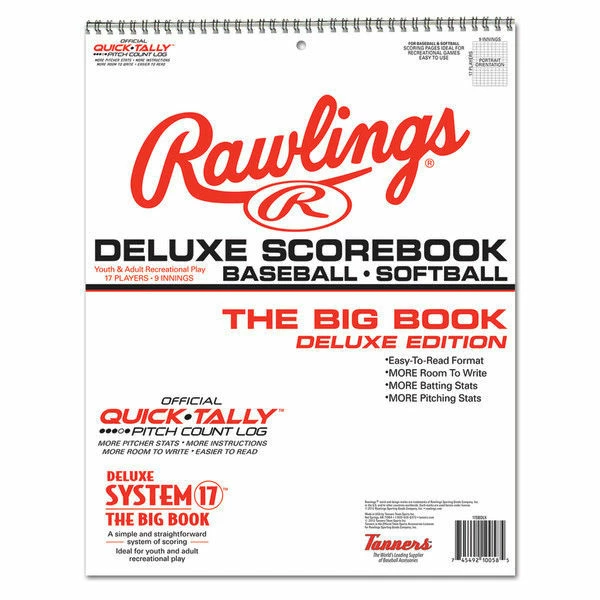 Rawlings Deluxe System-17 Baseball Scorebook (17SBDLX) 3 Rawlings Deluxe System-17 Baseball Scorebook (17SBDLX)